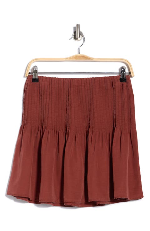 Pintuck Miniskirt