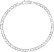 Donatello Gian Sterling Silver 3.5mm Curb Bracelet