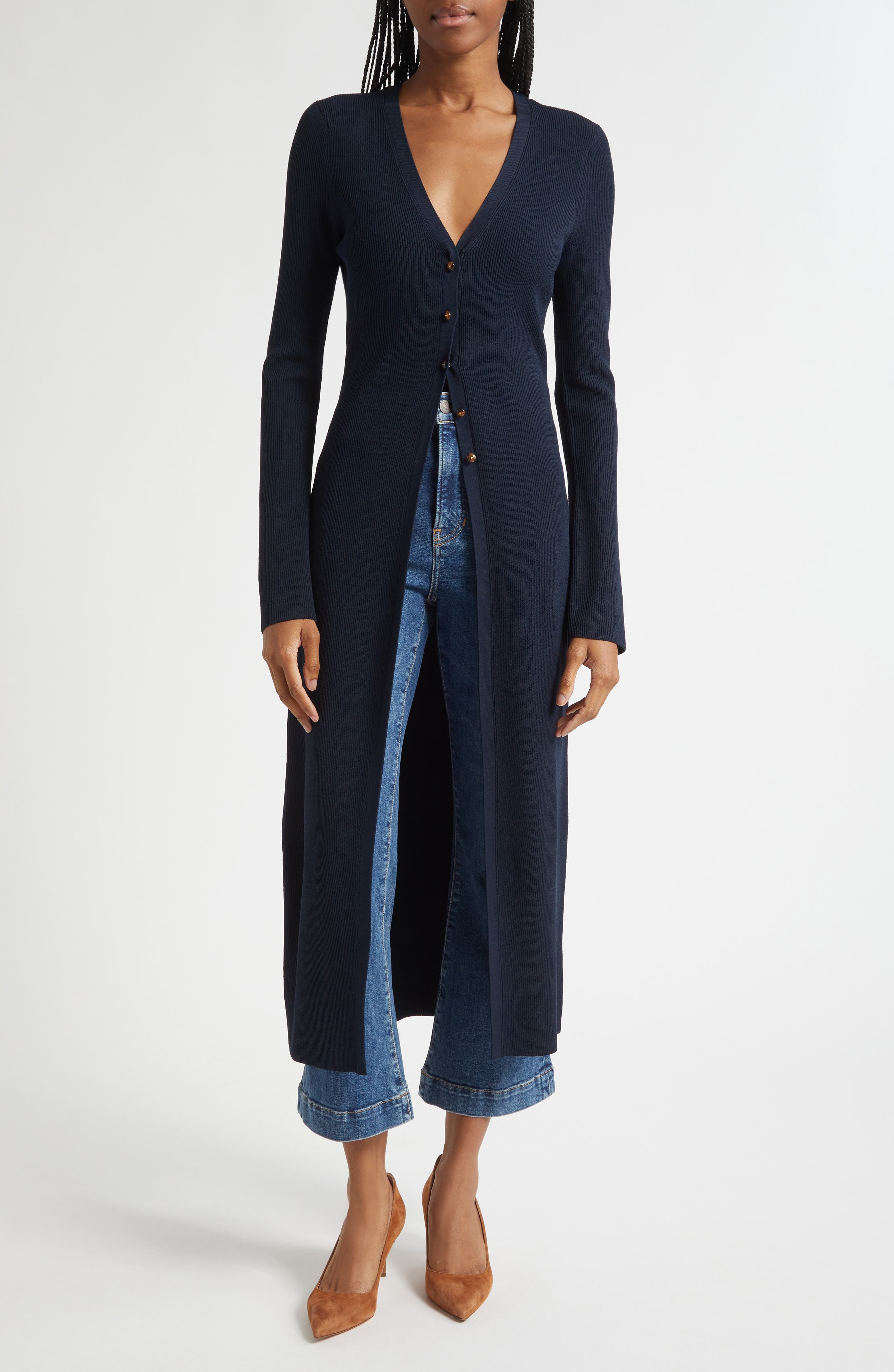 Tulsi Longline Rib Cardigan - image 2