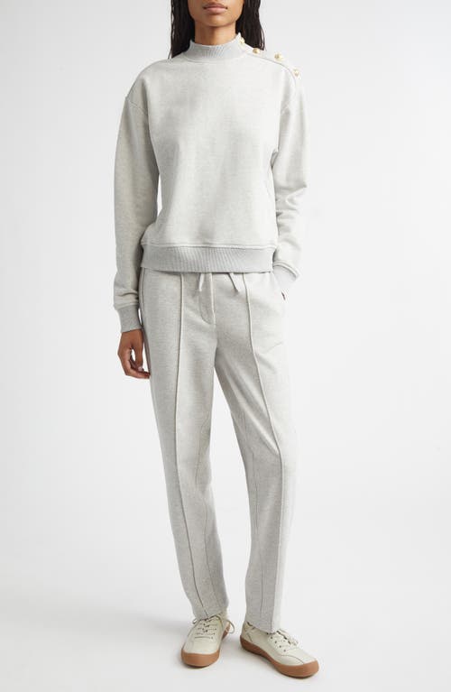 Derek Lam 10 Crosby Heloise Slim Pleated Cotton Sweatpants In Gray