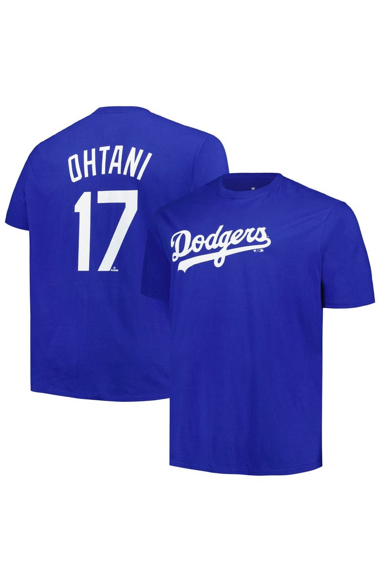 PROFILE Men's Profile Shohei Ohtani Royal Los Angeles Dodgers Big & Tall Name & Number T-Shirt, Alternate, color, Royal