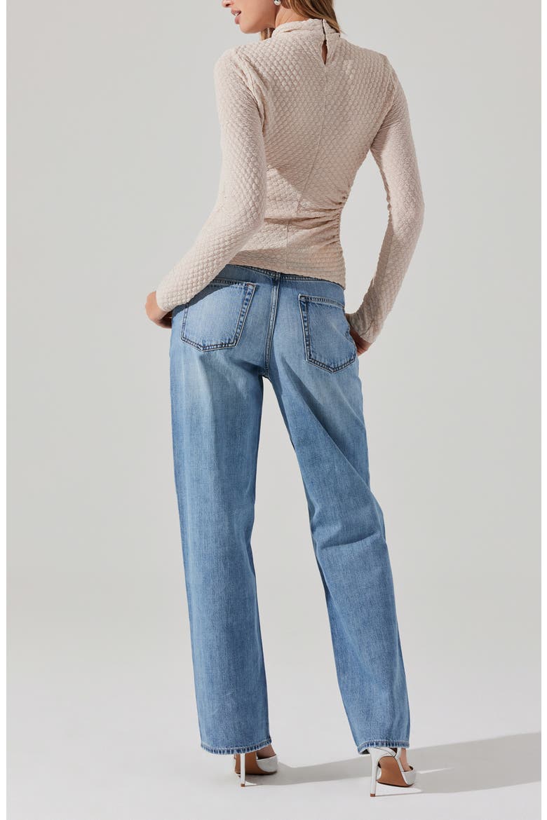 Texture Cutout Knit Top, Alternate, color, CREAM