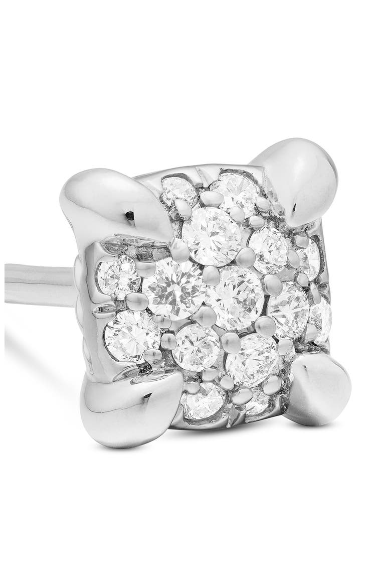 Châtelaine Stud Earrings with Diamonds, Alternate, color, WHITE GOLD/ DIAMOND