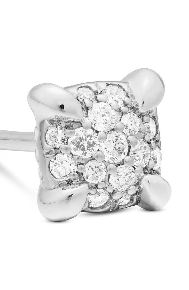 David Yurman Châtelaine Stud Earrings with Diamonds, Alternate, color, White Gold/ Diamond