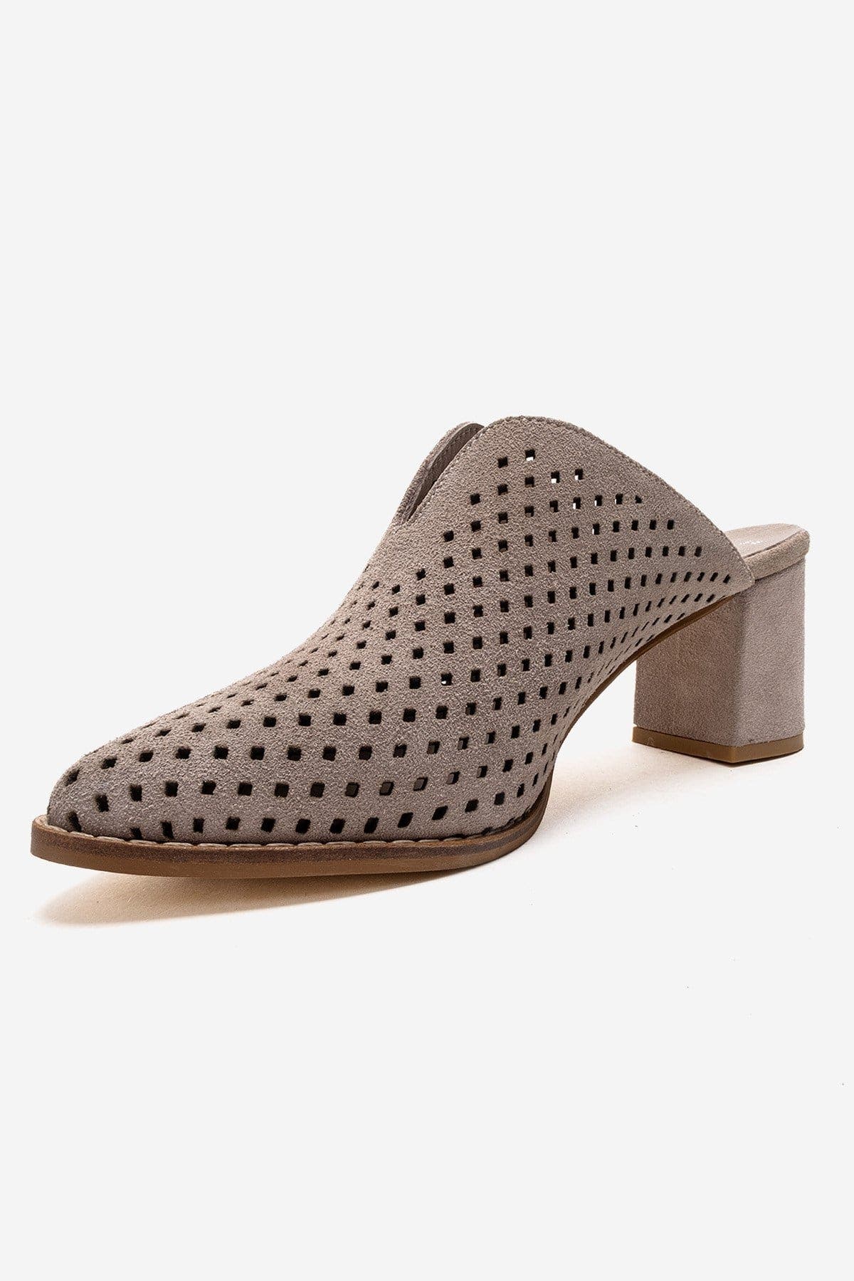 Toen Leather Block Heel Mule, Alternate, color, Beige Suede