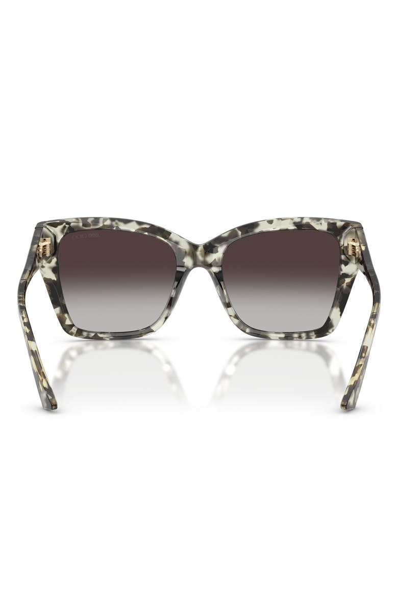 Jimmy Choo 54mm Gradient Square Sunglasses, Alternate, color, Milky Havana / Gradient Gray