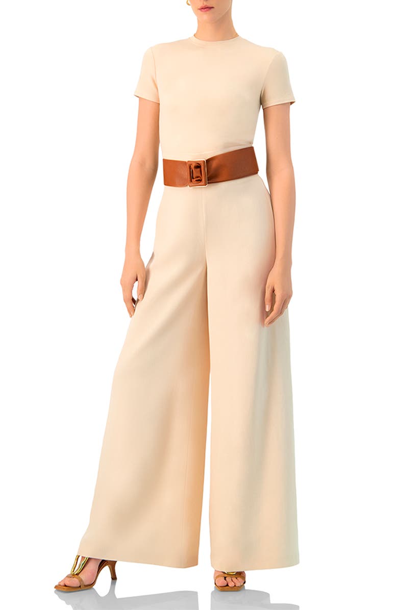 IVONNE Wide-Leg Super Soft Pants with Broad Waistband, Alternate, color, Sand