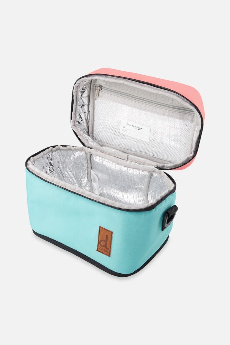Durable Spacious Functional Classic Lunch Box, Alternate, color, Lavender, Turquoise and Orange