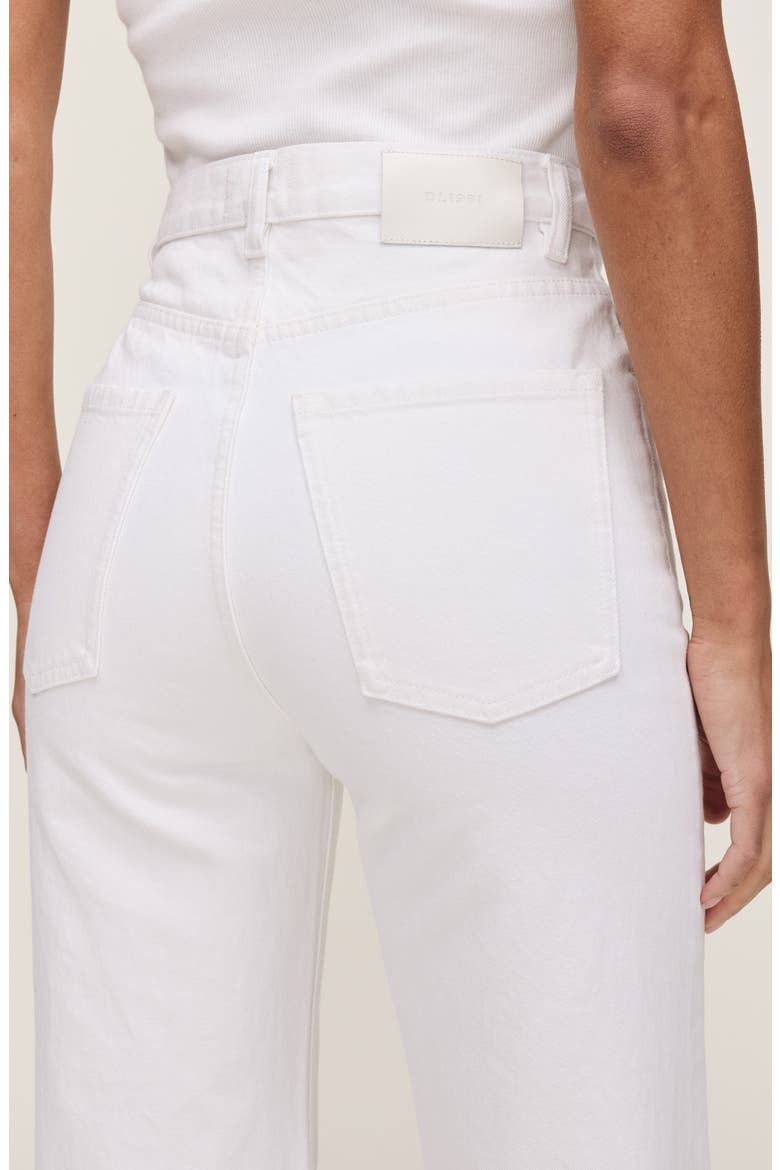 Karmine Refined High Waist Ankle Wide Leg Jeans, Alternate, color, WHITE