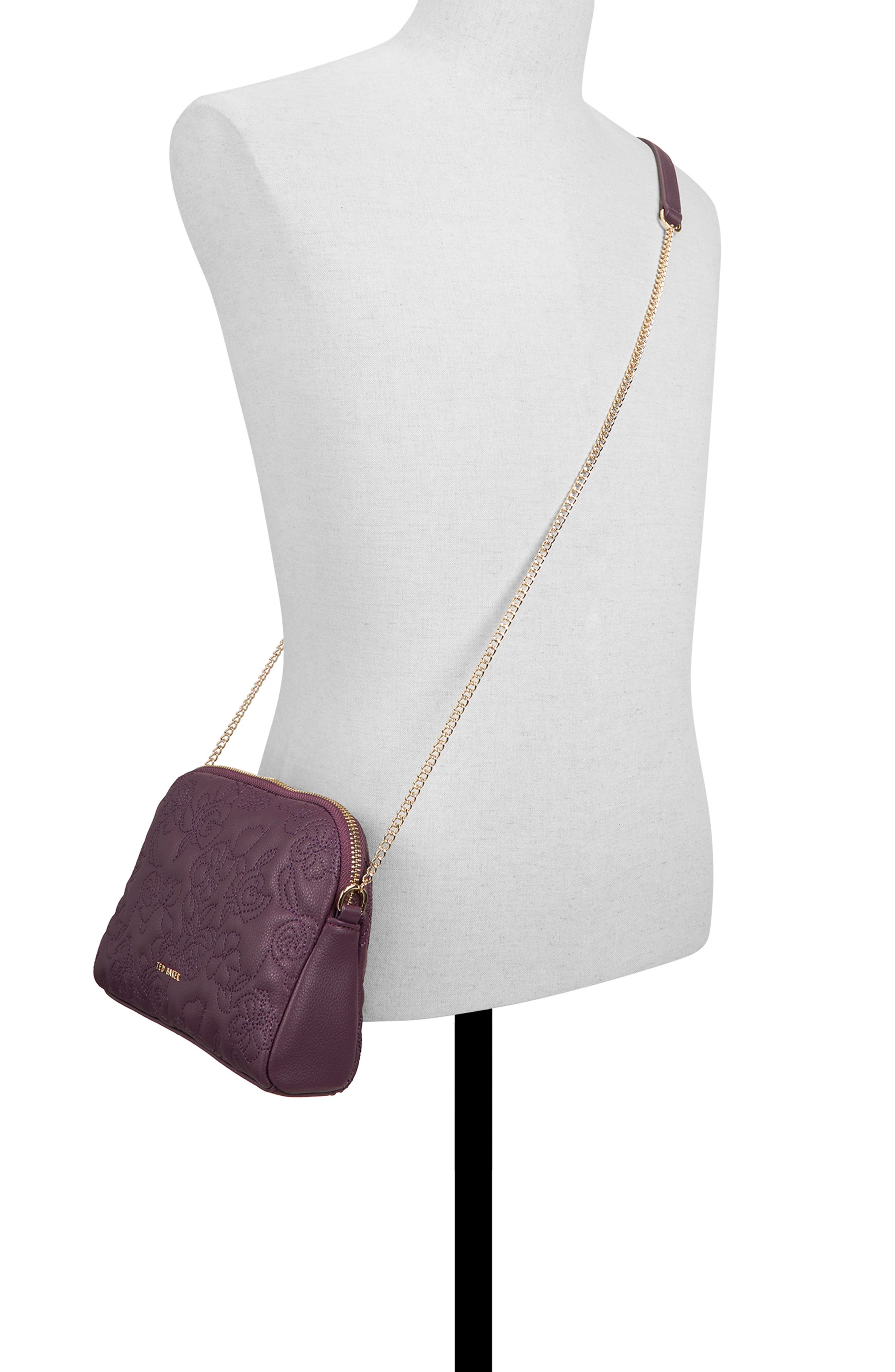 Ginny Faux Leather Crossbody Bag, Alternate, color, WINE
