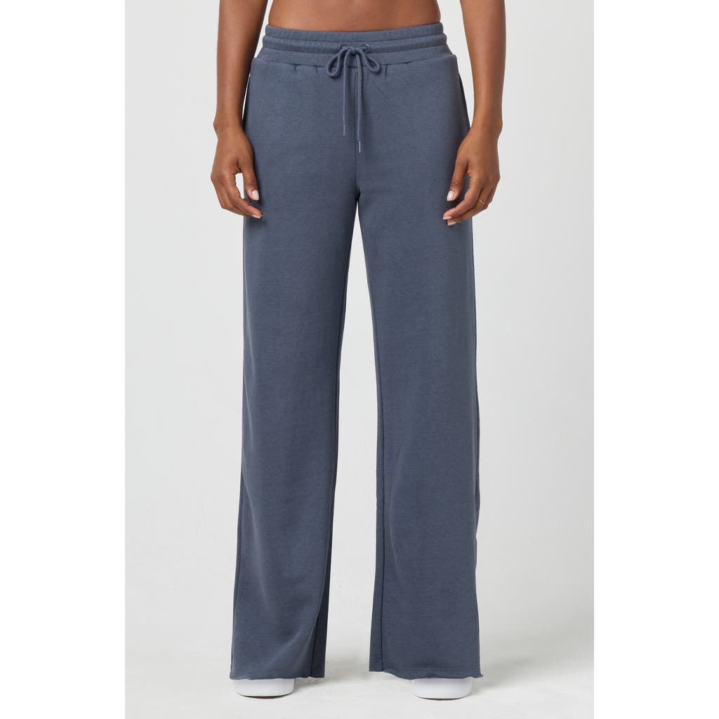 Florence By Mills Cozy Crush Wide Leg Sweatpants In Blue