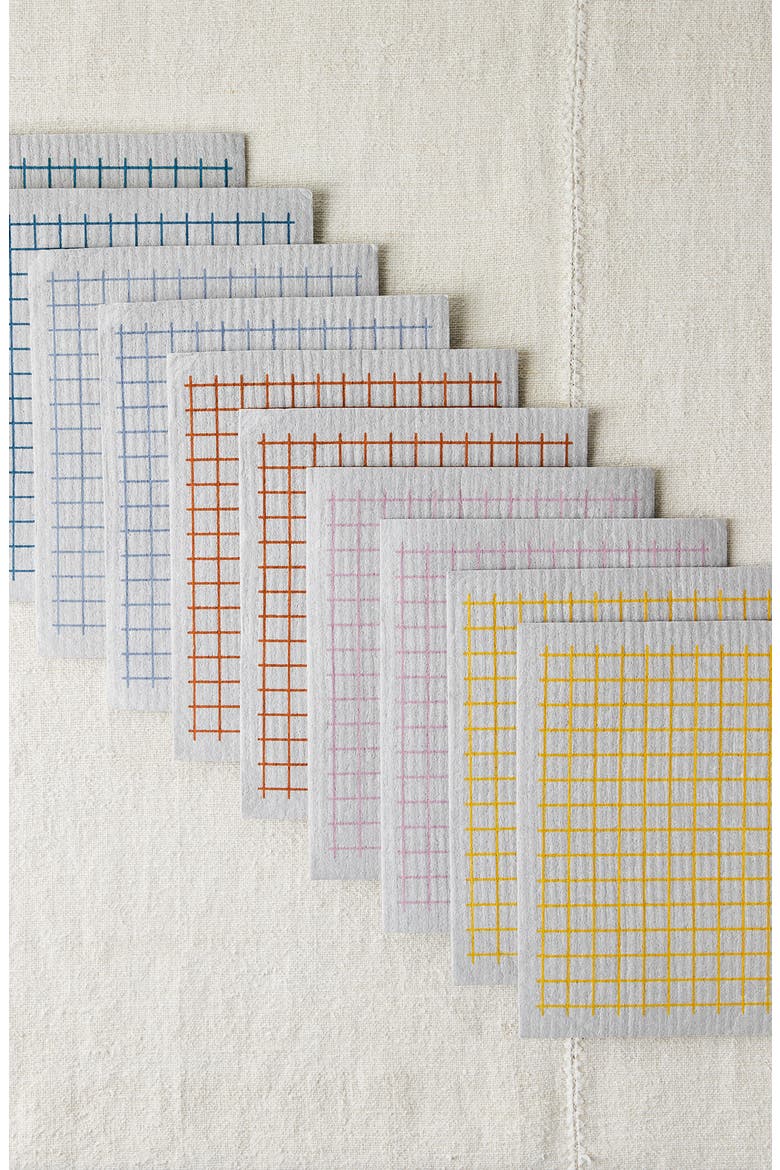 Set of 10 Compostable Sponge Cloths, Main, color, MULTI