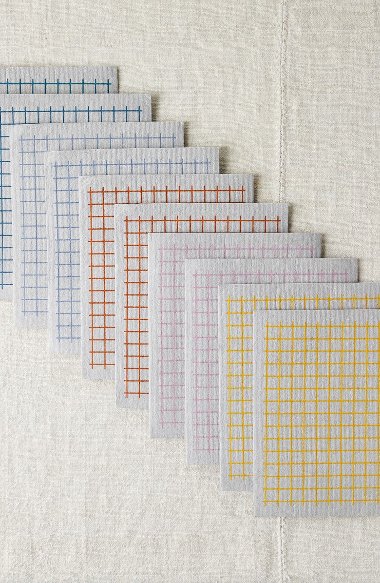 Five Two by Food52 Set of 10 Compostable Sponge Cloths, Main, color,