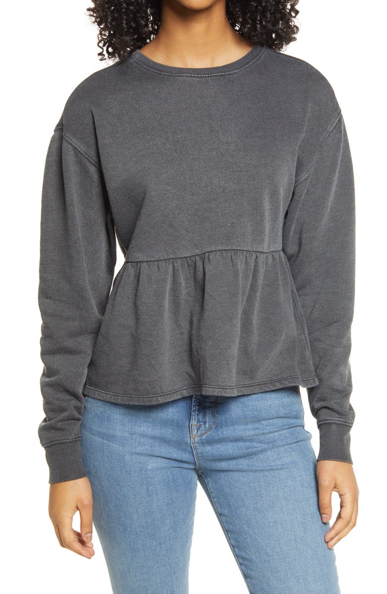 BP. Ruffle Crop Babydoll Top, Main, color, 