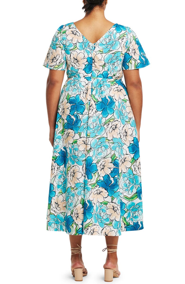 Estelle Nadja Floral Cotton Midi Dress, Alternate, color, 