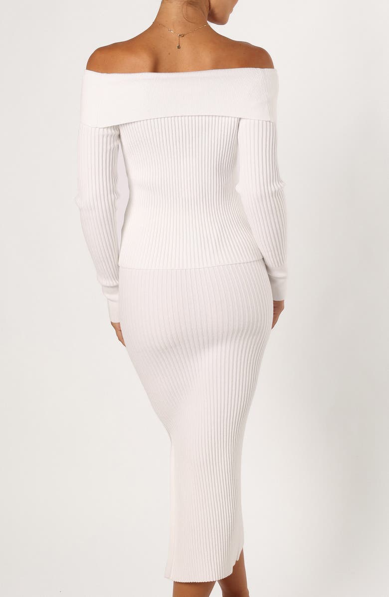 Petal & Pup Knit Off the Shoulder Top & Skirt Set, Alternate, color, White
