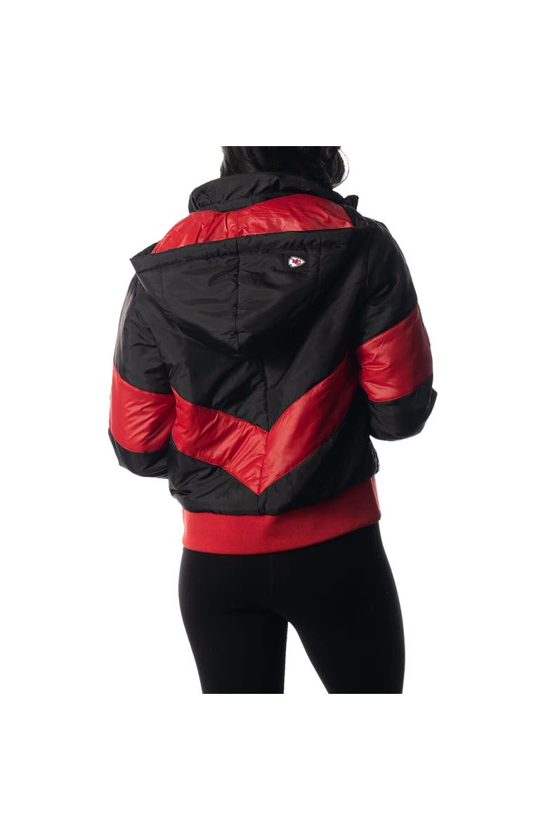 THE WILD COLLECTIVE Women's The Wild Collective  Black Kansas City Chiefs Puffer Full-Zip Hoodie, Alternate, color, 