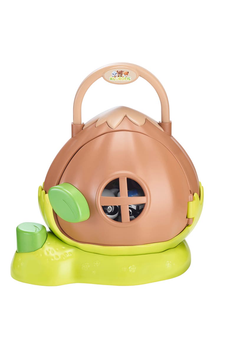 Hazelnut House Mini Home & Raccoon Figurine, Spinning Rooms, Alternate, color, Multicolored