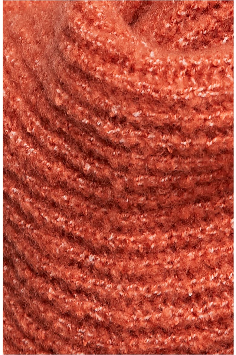 Jaden Rib Knit Blanket Scarf, Alternate, color, TERRACOTTA