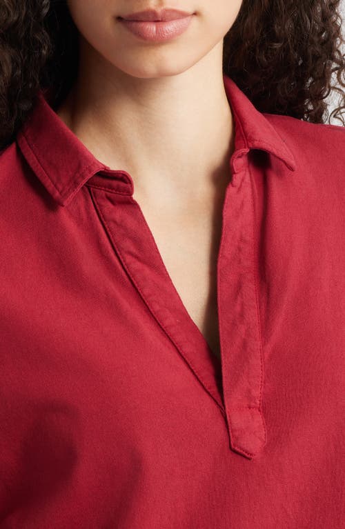 Frank & Eileen Patrick Popover Henley In Red
