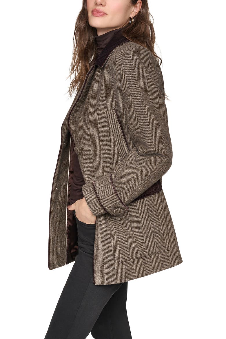 Stansbury Wool Blend Herringbone Blazer Coat, Alternate, color, TRUFFLE