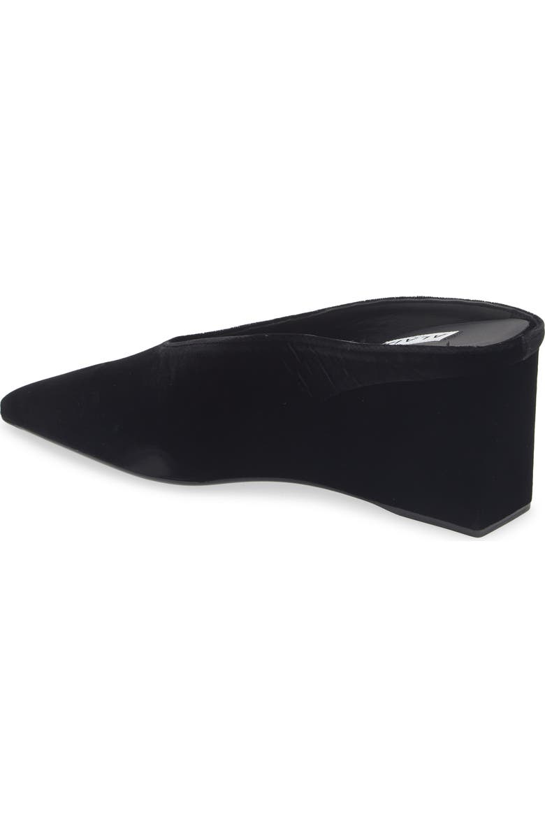 Alaïa Cube Pointed Toe Wedge Mule, Alternate, color, Noir