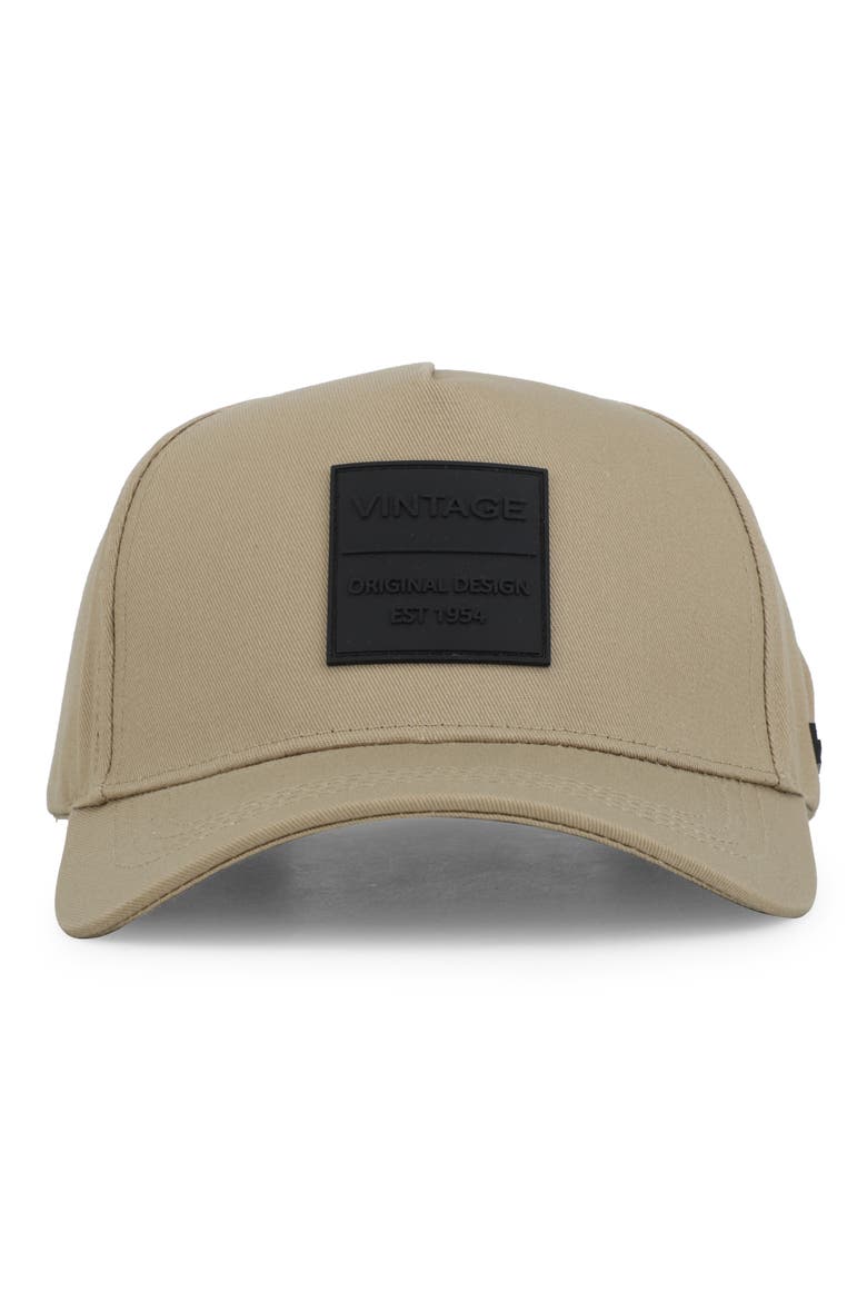 Silicone Patch Baseball Cap, Main, color, KHAKI/ BLACK