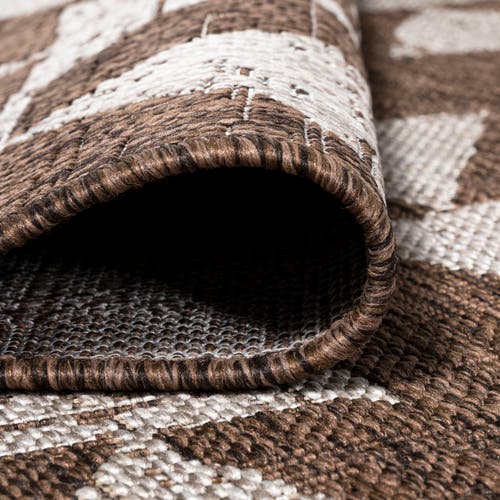 Jonathan Y Andratx Modern Geometric Indoor/outdoor Area Rug In Brown/beige