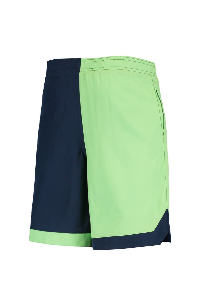 Outerstuff Youth Neon Green/College Navy Seattle Seahawks Conch Bay Board Shorts, Alternate, color,