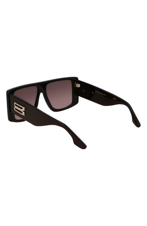 Victoria Beckham Vb Monogram 51mm Rectangular Sunglasses In Brown