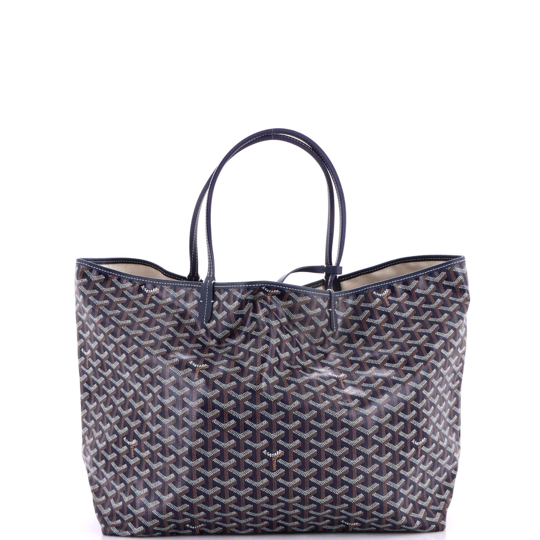 Pre-Owned Goyard Saint Louis Tote Coated Canvas GM, Alternate, color, Blue