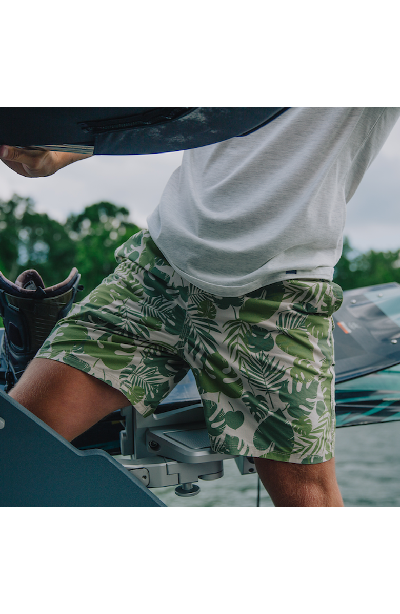 Mountain Khakis Stretch Printed Poplin Deck Short, Alternate, color, Mineral