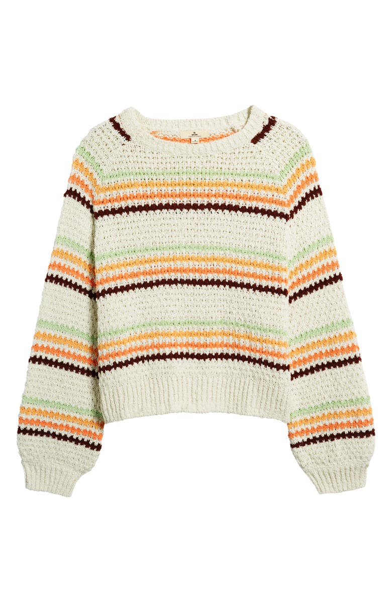 Rip Curl Holiday Tropics Stripe Sweater, Alternate, color, Cream