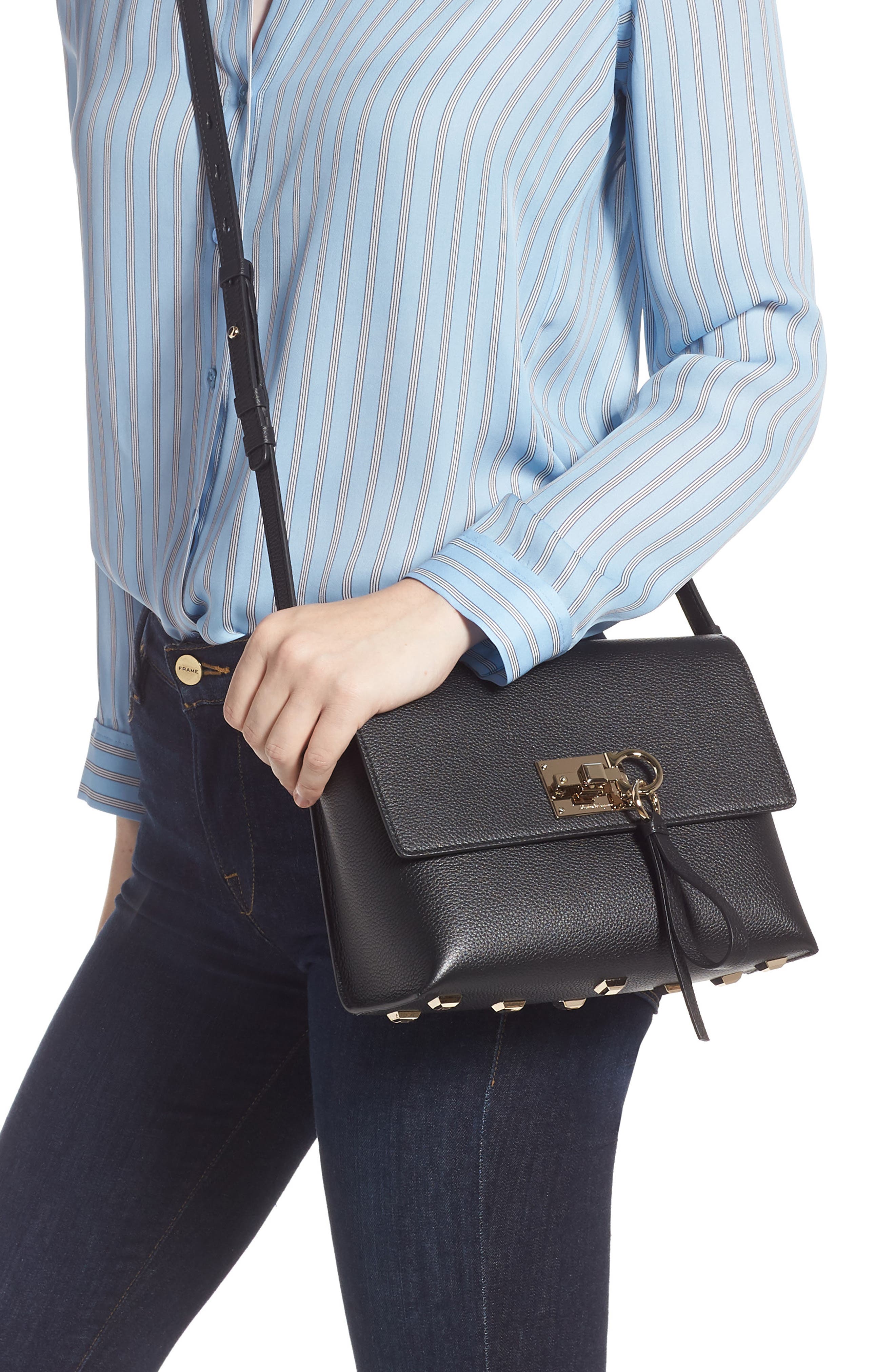 FERRAGAMO Salvatore Ferragamo The Studio Small Leather Crossbody Bag, Alternate, color, 