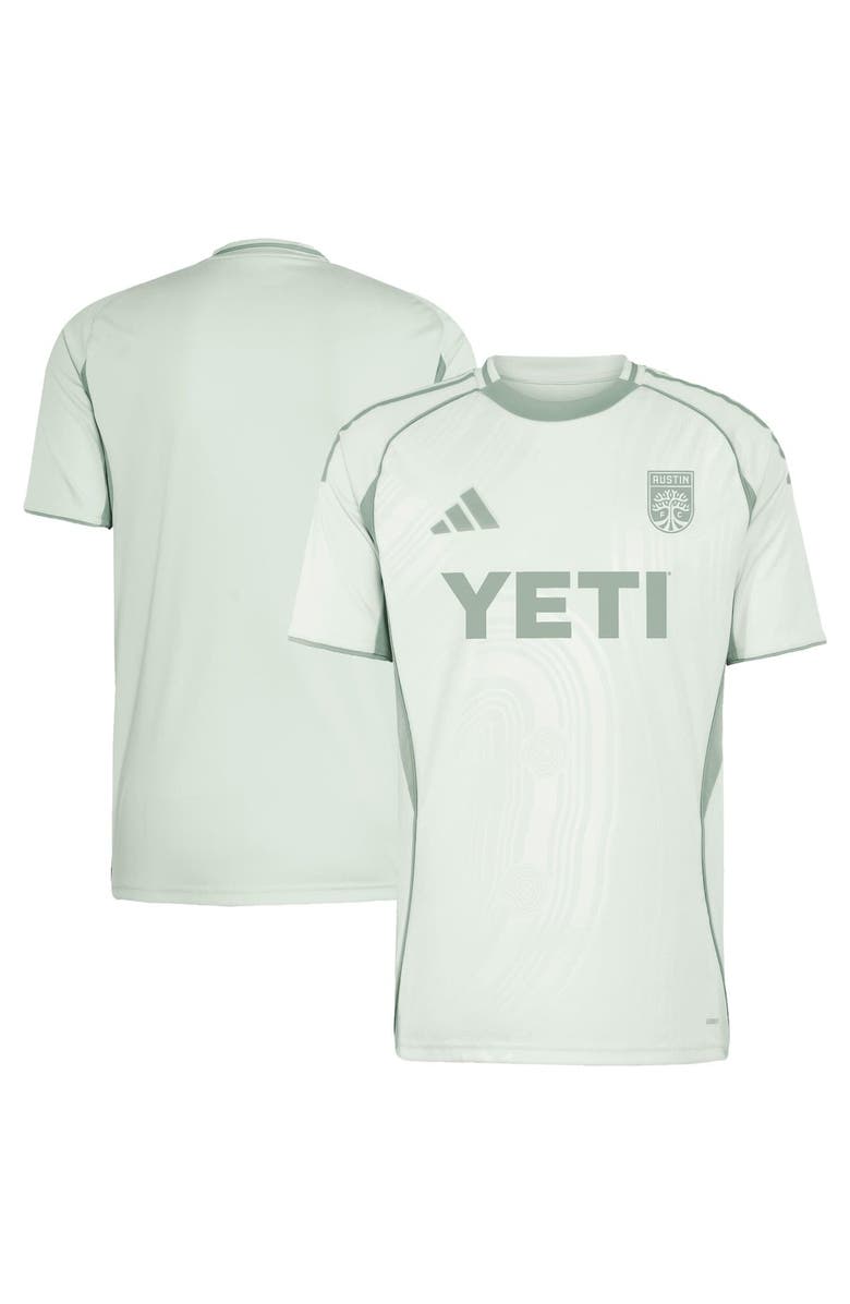 adidas Men's adidas Light Green Austin FC 2025 One Planet Pre-Match Top, Main, color, Light Green