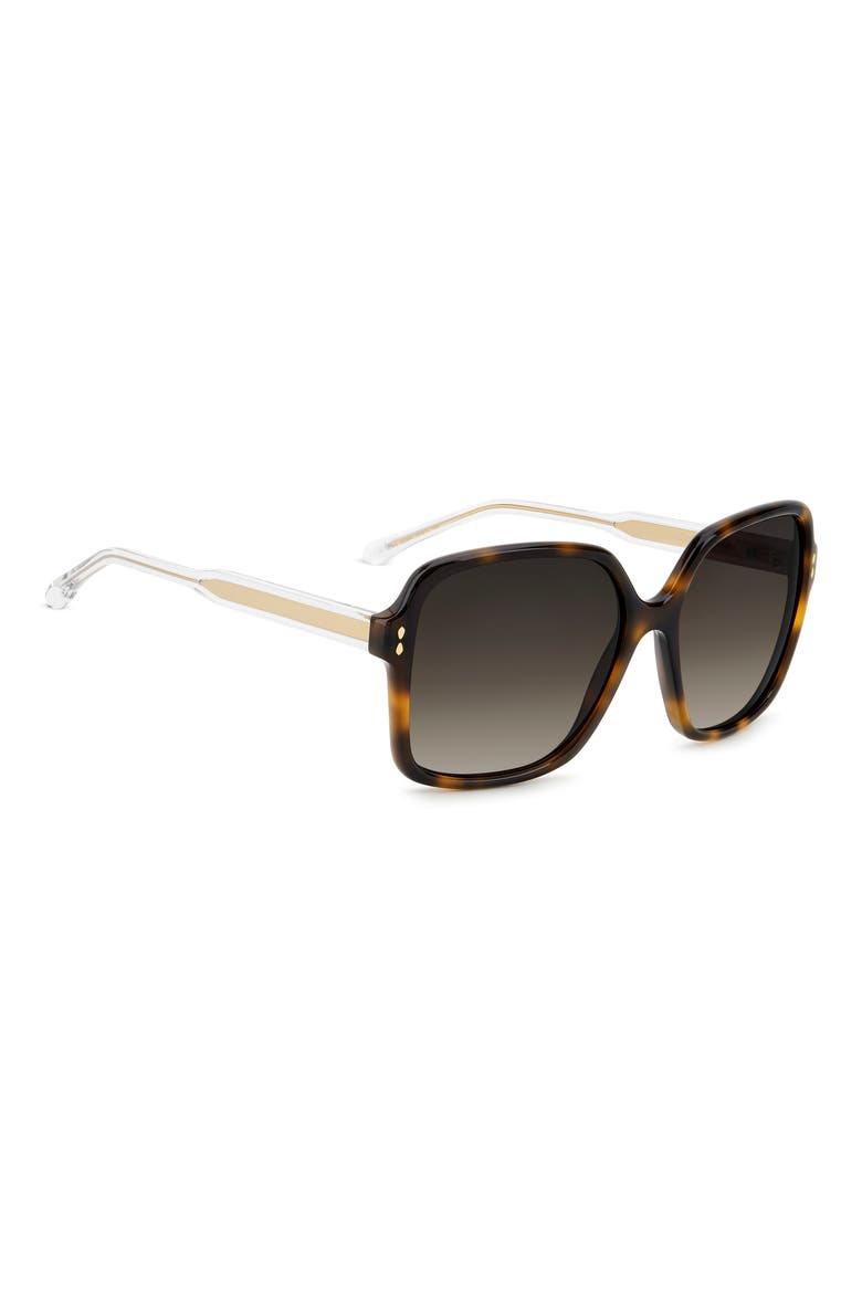 58mm Gradient Square Sunglasses, Alternate, color, HAVANA/ BROWN SF