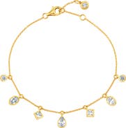 Crislu Multicut Cubic Zirconia Charm Bracelet