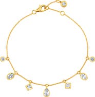 Crislu Multicut Cubic Zirconia Charm Bracelet