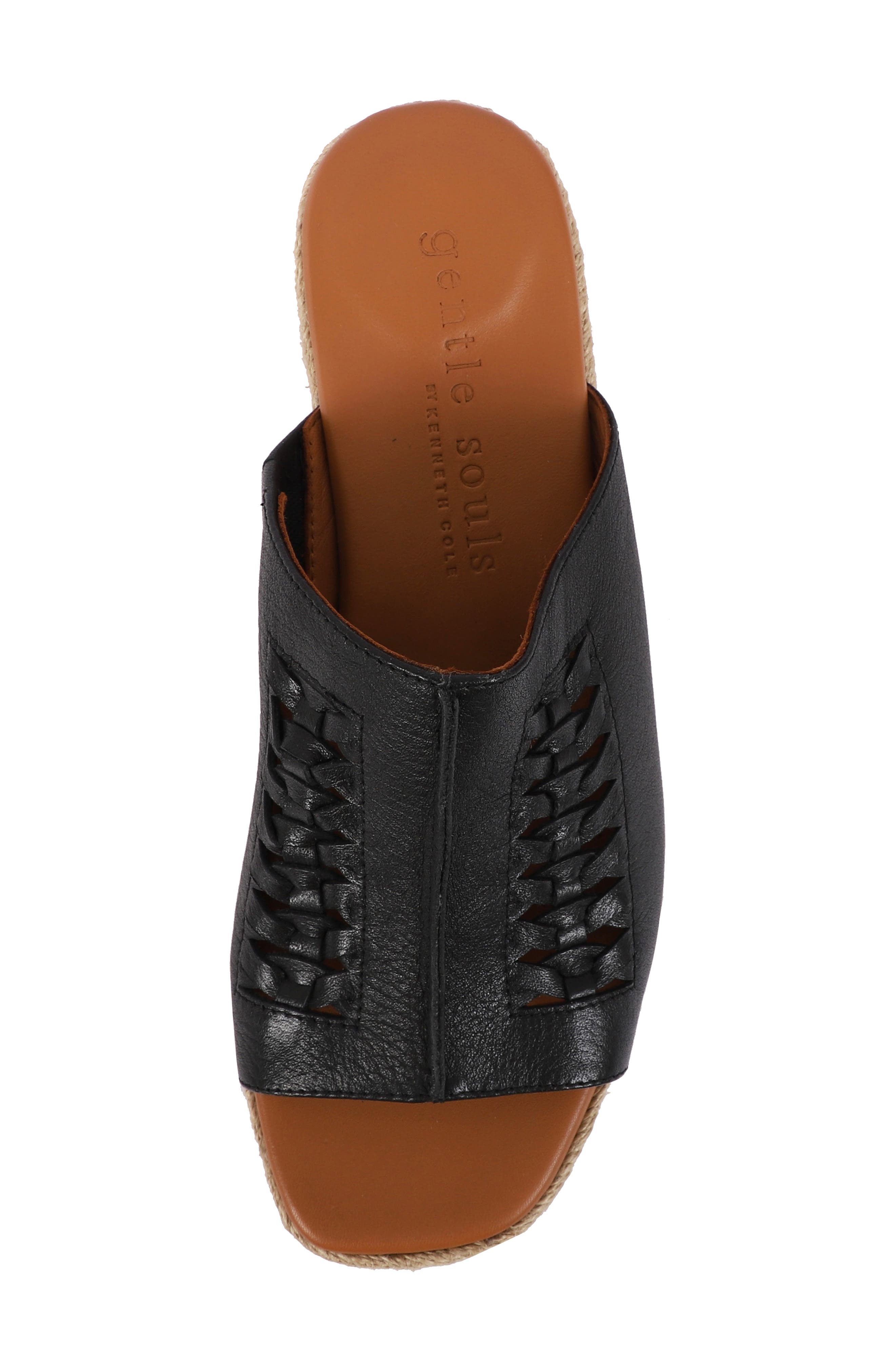 Gentle Souls Silvana Woven Platform Slide Sandal, Alternate, color, Black