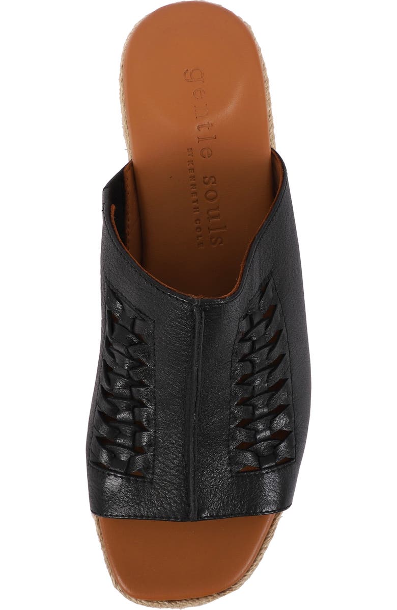 Gentle Souls Silvana Woven Platform Slide Sandal, Alternate, color, Black