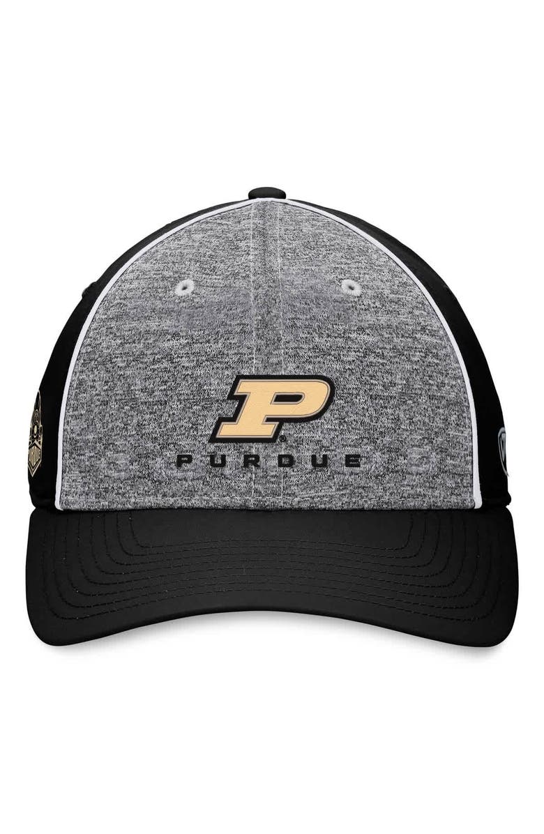 TOP OF THE WORLD Men's Top of the World Gray/Black Purdue Boilermakers Nimble Adjustable Hat, Alternate, color, 
