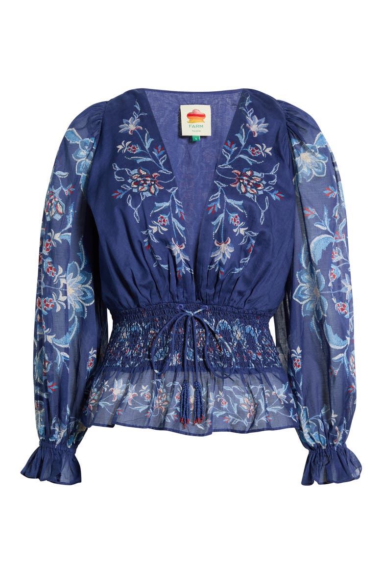Winter Loom Peasant Top, Alternate, color, WINTER LOOM BLUE