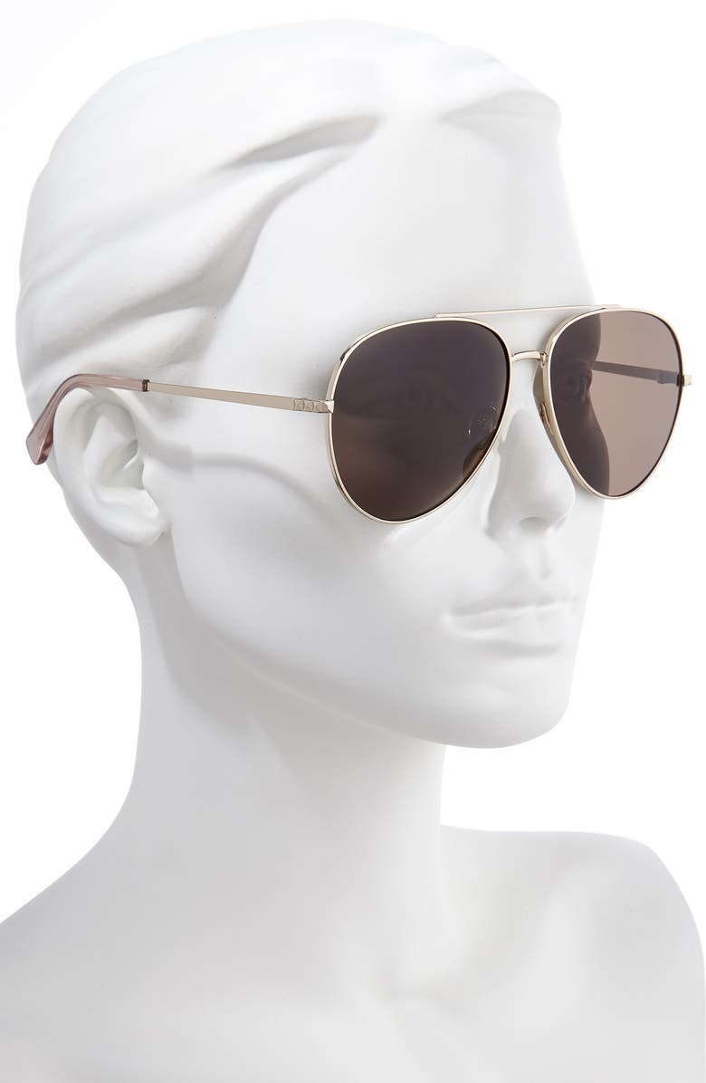 Rebecca Minkoff Stevie 63mm Oversize Aviator Sunglasses, Alternate, color, 