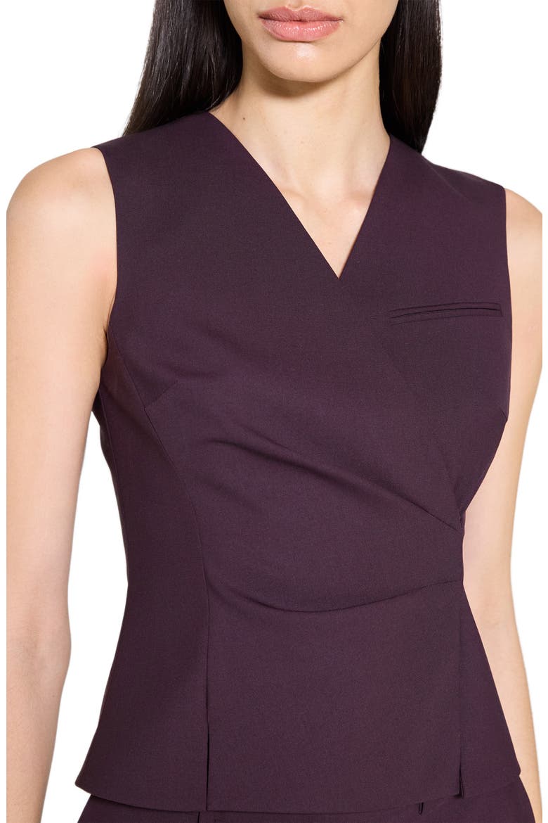 Stretch Wool Wrap Vest, Alternate, color, DARK IRIS