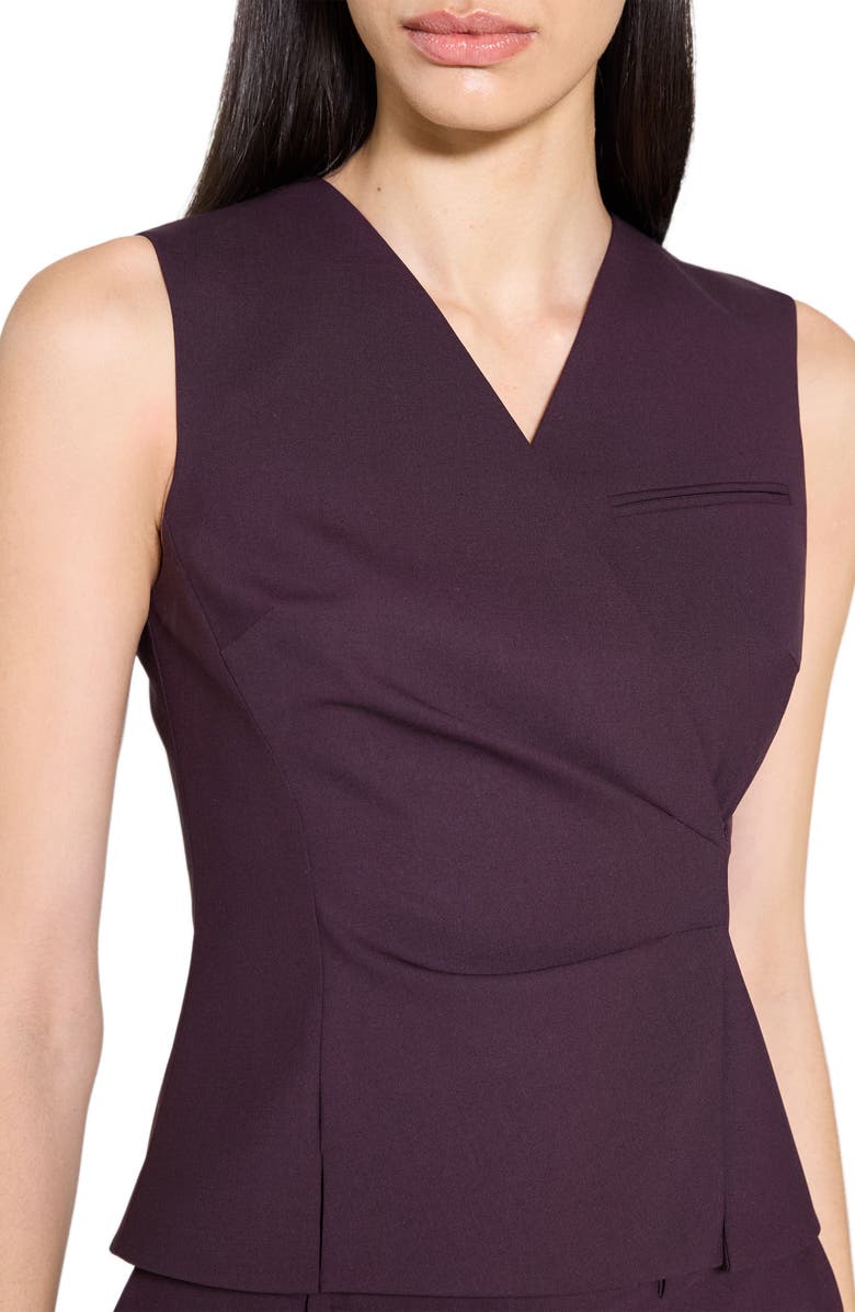 Theory Stretch Wool Wrap Vest, Alternate, color, Dark Iris