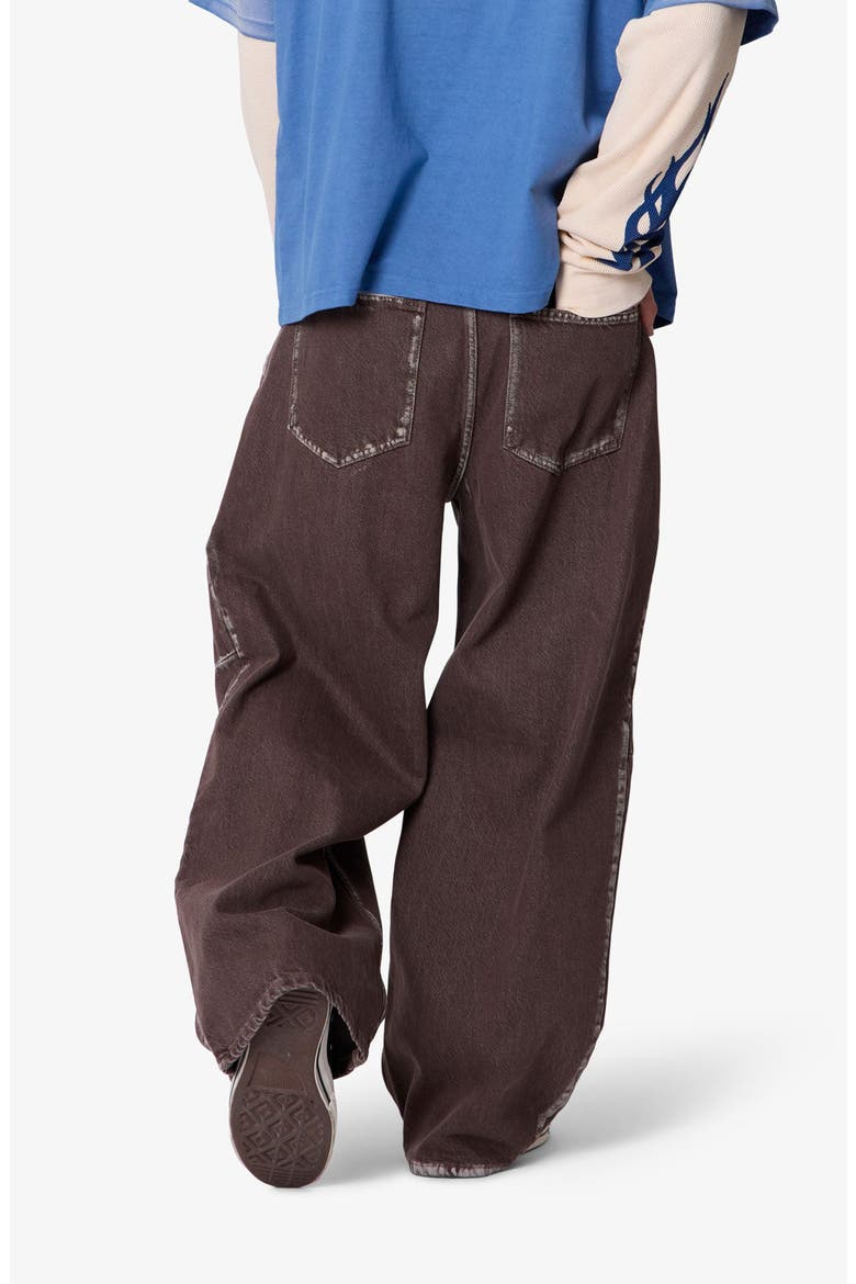 Pleated Denim Jeans, Alternate, color, RINSED BROWN