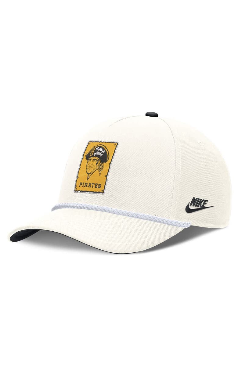 Nike Men's Nike Cream Pittsburgh Pirates Cooperstown Rise Adjustable Hat, Main, color, Cream