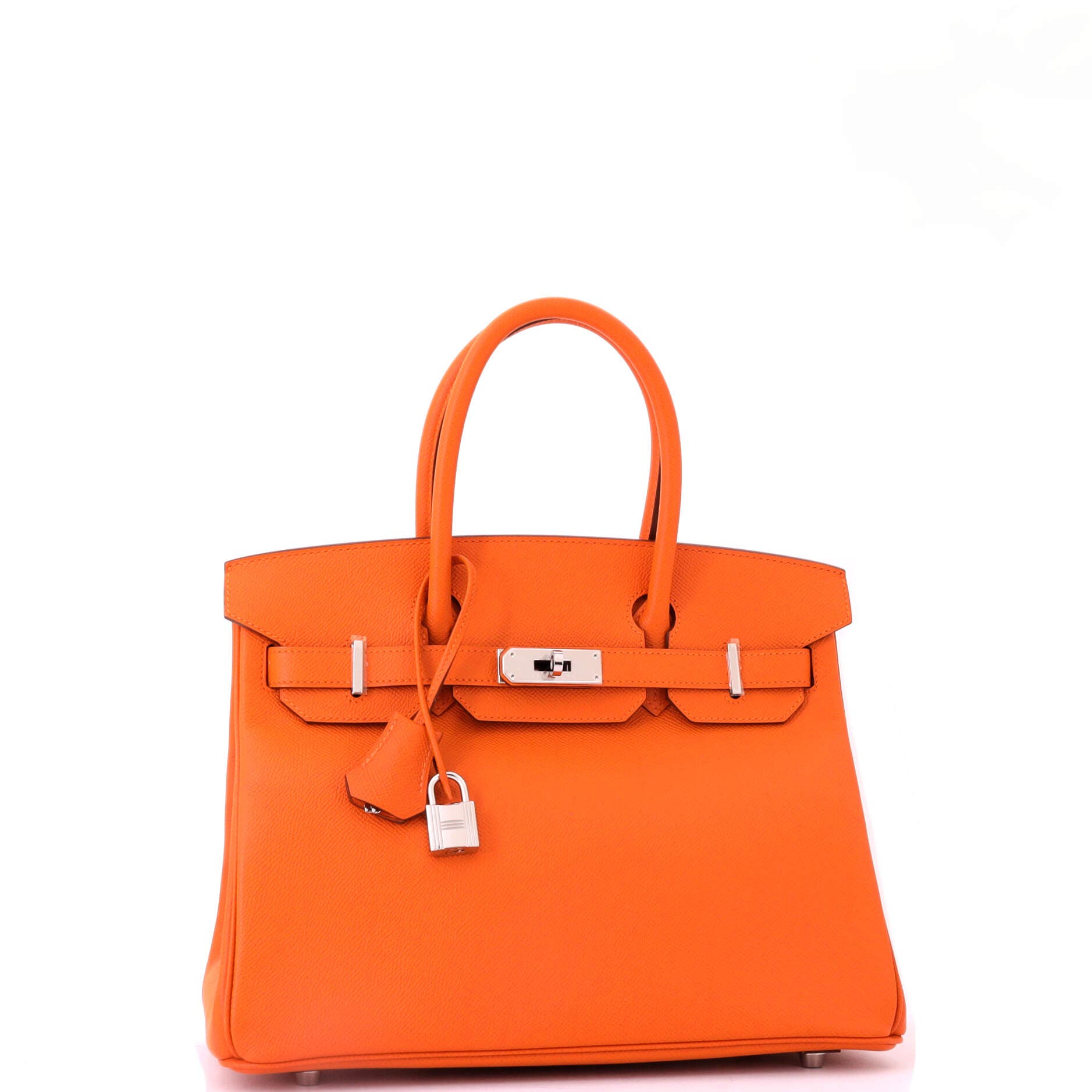 Pre-Owned Hermes Birkin Handbag Orange Epsom with Palladium Hardware 30, Alternate, color, Orange H