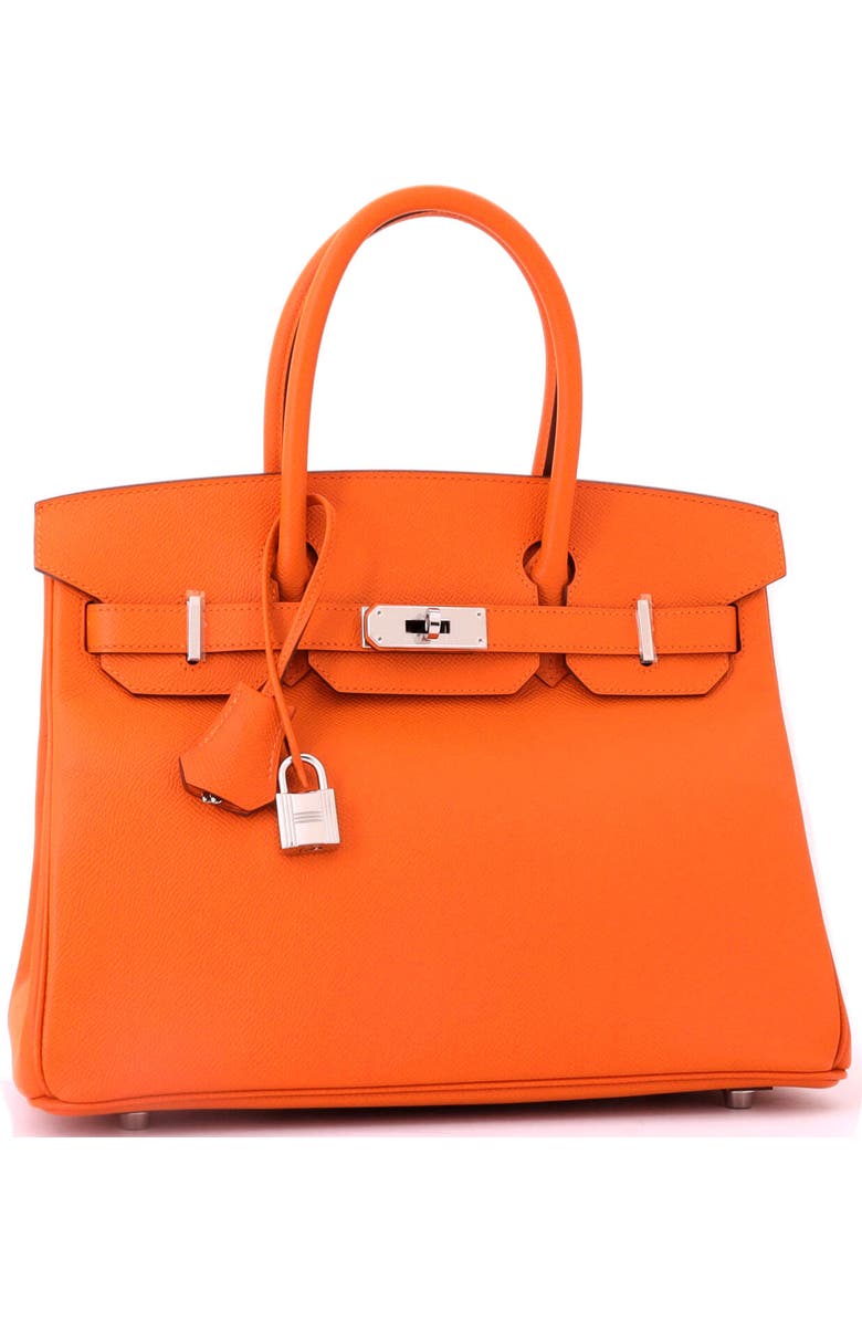 Pre-Owned Hermes Birkin Handbag Orange Epsom with Palladium Hardware 30, Alternate, color, Orange H