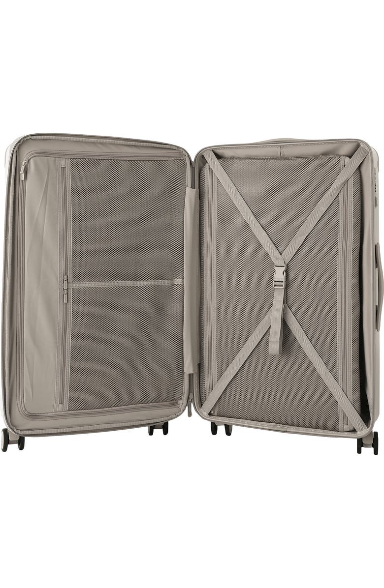 Hedgren Nostos Glossy Large Spinner Suitcase, Alternate, color, Pebble